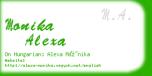 monika alexa business card